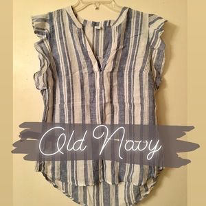 Old Navy Blue and White Sleveless Top - NWT